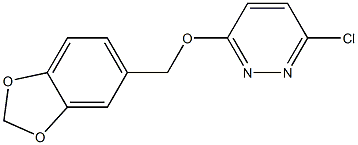 3-(1,3-benzodioxol-5-ylmethoxy)-6-chloropyridazine 结构式