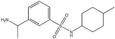 3-(1-aminoethyl)-N-(4-methylcyclohexyl)benzene-1-sulfonamide 结构式