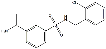 3-(1-aminoethyl)-N-[(2-chlorophenyl)methyl]benzene-1-sulfonamide 结构式