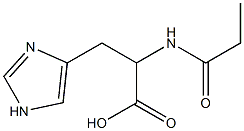 3-(1H-imidazol-4-yl)-2-(propionylamino)propanoic acid 结构式