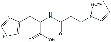 3-(1H-imidazol-4-yl)-2-[3-(1H-1,2,3-triazol-1-yl)propanamido]propanoic acid 结构式