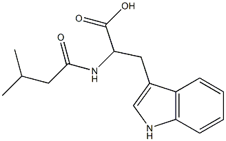 3-(1H-indol-3-yl)-2-[(3-methylbutanoyl)amino]propanoic acid 结构式