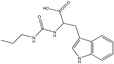 3-(1H-indol-3-yl)-2-[(propylcarbamoyl)amino]propanoic acid 结构式