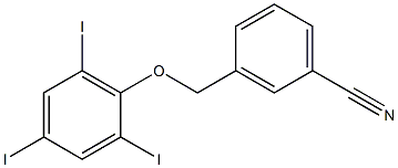 3-(2,4,6-triiodophenoxymethyl)benzonitrile 结构式