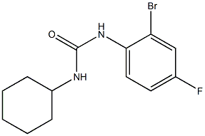 3-(2-bromo-4-fluorophenyl)-1-cyclohexylurea 结构式