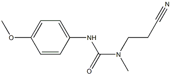 3-(2-cyanoethyl)-1-(4-methoxyphenyl)-3-methylurea 结构式