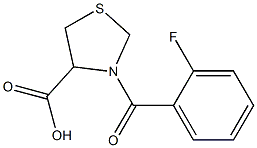 3-(2-fluorobenzoyl)-1,3-thiazolidine-4-carboxylic acid 结构式