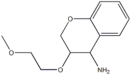 3-(2-methoxyethoxy)-3,4-dihydro-2H-1-benzopyran-4-amine 结构式