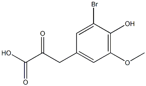 3-(3-bromo-4-hydroxy-5-methoxyphenyl)-2-oxopropanoic acid 结构式