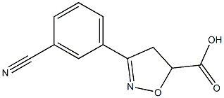 3-(3-cyanophenyl)-4,5-dihydro-1,2-oxazole-5-carboxylic acid 结构式