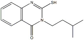 3-(3-methylbutyl)-2-sulfanyl-3,4-dihydroquinazolin-4-one 结构式