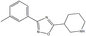 3-(3-methylphenyl)-5-(piperidin-3-yl)-1,2,4-oxadiazole 结构式