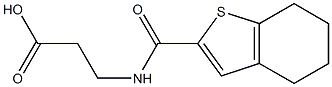 3-(4,5,6,7-tetrahydro-1-benzothiophen-2-ylformamido)propanoic acid 结构式