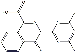 3-(4,6-dimethylpyrimidin-2-yl)-4-oxo-3,4-dihydrophthalazine-1-carboxylic acid 结构式