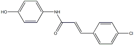 3-(4-chlorophenyl)-N-(4-hydroxyphenyl)prop-2-enamide 结构式