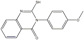 3-(4-methoxyphenyl)-2-sulfanyl-3,4-dihydroquinazolin-4-one 结构式