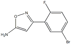 3-(5-bromo-2-fluorophenyl)-1,2-oxazol-5-amine 结构式