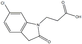 3-(6-chloro-2-oxo-2,3-dihydro-1H-indol-1-yl)propanoic acid 结构式