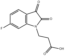 3-(6-fluoro-2,3-dioxo-2,3-dihydro-1H-indol-1-yl)propanoic acid 结构式