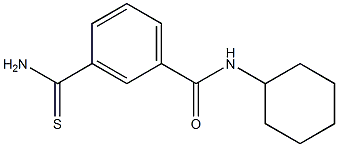 3-(aminocarbonothioyl)-N-cyclohexylbenzamide 结构式