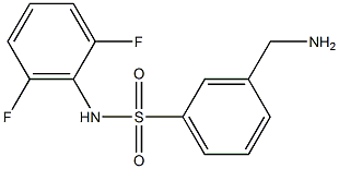 3-(aminomethyl)-N-(2,6-difluorophenyl)benzene-1-sulfonamide 结构式