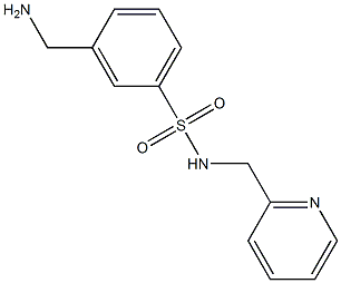 3-(aminomethyl)-N-(pyridin-2-ylmethyl)benzenesulfonamide 结构式