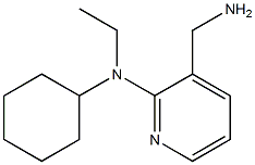 3-(aminomethyl)-N-cyclohexyl-N-ethylpyridin-2-amine 结构式