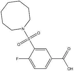 3-(azocane-1-sulfonyl)-4-fluorobenzoic acid 结构式