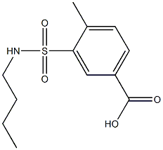 3-(butylsulfamoyl)-4-methylbenzoic acid 结构式