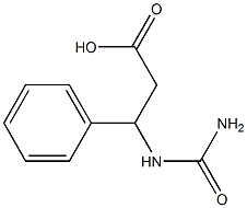 3-(carbamoylamino)-3-phenylpropanoic acid 结构式