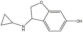 3-(cyclopropylamino)-2,3-dihydro-1-benzofuran-6-ol 结构式