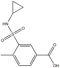 3-(cyclopropylsulfamoyl)-4-methylbenzoic acid 结构式