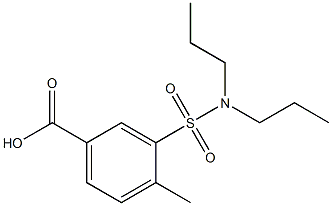 3-(dipropylsulfamoyl)-4-methylbenzoic acid 结构式