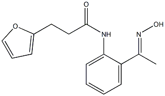 3-(furan-2-yl)-N-{2-[1-(hydroxyimino)ethyl]phenyl}propanamide 结构式