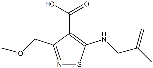 3-(methoxymethyl)-5-[(2-methylprop-2-enyl)amino]isothiazole-4-carboxylic acid 结构式