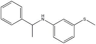 3-(methylsulfanyl)-N-(1-phenylethyl)aniline 结构式