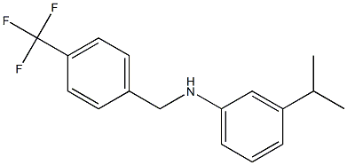 3-(propan-2-yl)-N-{[4-(trifluoromethyl)phenyl]methyl}aniline 结构式