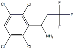 3,3,3-trifluoro-1-(2,3,5,6-tetrachlorophenyl)propan-1-amine 结构式