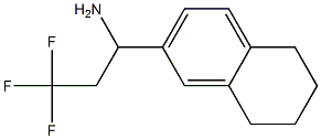 3,3,3-trifluoro-1-(5,6,7,8-tetrahydronaphthalen-2-yl)propan-1-amine 结构式