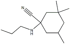 3,3,5-trimethyl-1-(propylamino)cyclohexane-1-carbonitrile 结构式