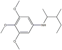 3,4,5-trimethoxy-N-(3-methylpentan-2-yl)aniline 结构式