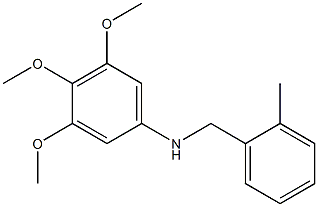 3,4,5-trimethoxy-N-[(2-methylphenyl)methyl]aniline 结构式