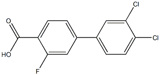 3',4'-dichloro-3-fluoro-1,1'-biphenyl-4-carboxylic acid 结构式