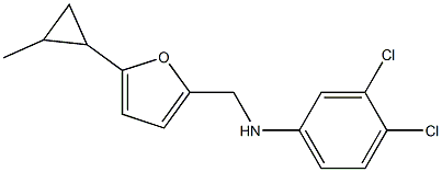 3,4-dichloro-N-{[5-(2-methylcyclopropyl)furan-2-yl]methyl}aniline 结构式