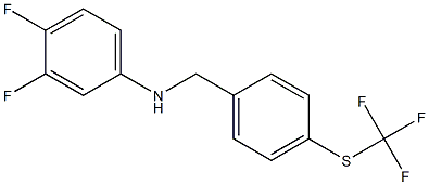 3,4-difluoro-N-({4-[(trifluoromethyl)sulfanyl]phenyl}methyl)aniline 结构式