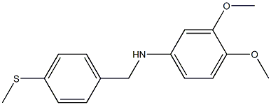 3,4-dimethoxy-N-{[4-(methylsulfanyl)phenyl]methyl}aniline 结构式