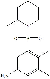 3,4-dimethyl-5-[(2-methylpiperidine-1-)sulfonyl]aniline 结构式