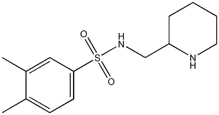 3,4-dimethyl-N-(piperidin-2-ylmethyl)benzene-1-sulfonamide 结构式