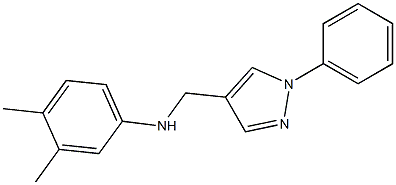 3,4-dimethyl-N-[(1-phenyl-1H-pyrazol-4-yl)methyl]aniline 结构式