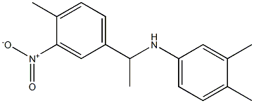 3,4-dimethyl-N-[1-(4-methyl-3-nitrophenyl)ethyl]aniline 结构式